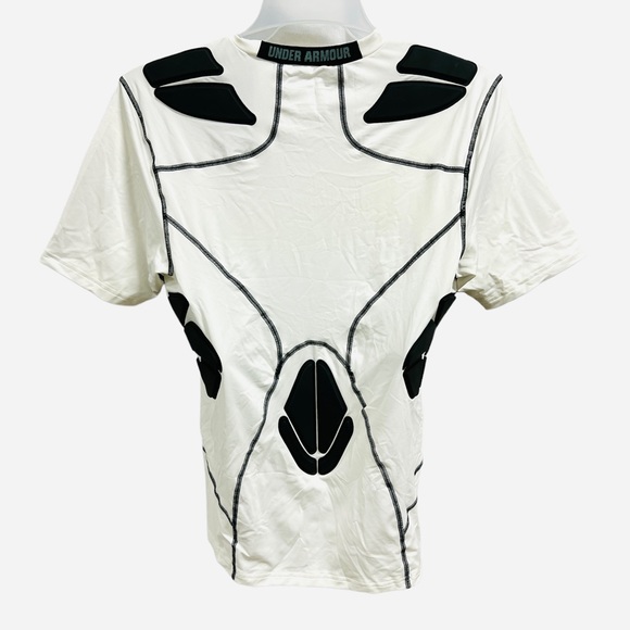 Under Armour White Gameday Armour Baselayer Football Compression Top Mens Sz XL - Picture 5 of 9
